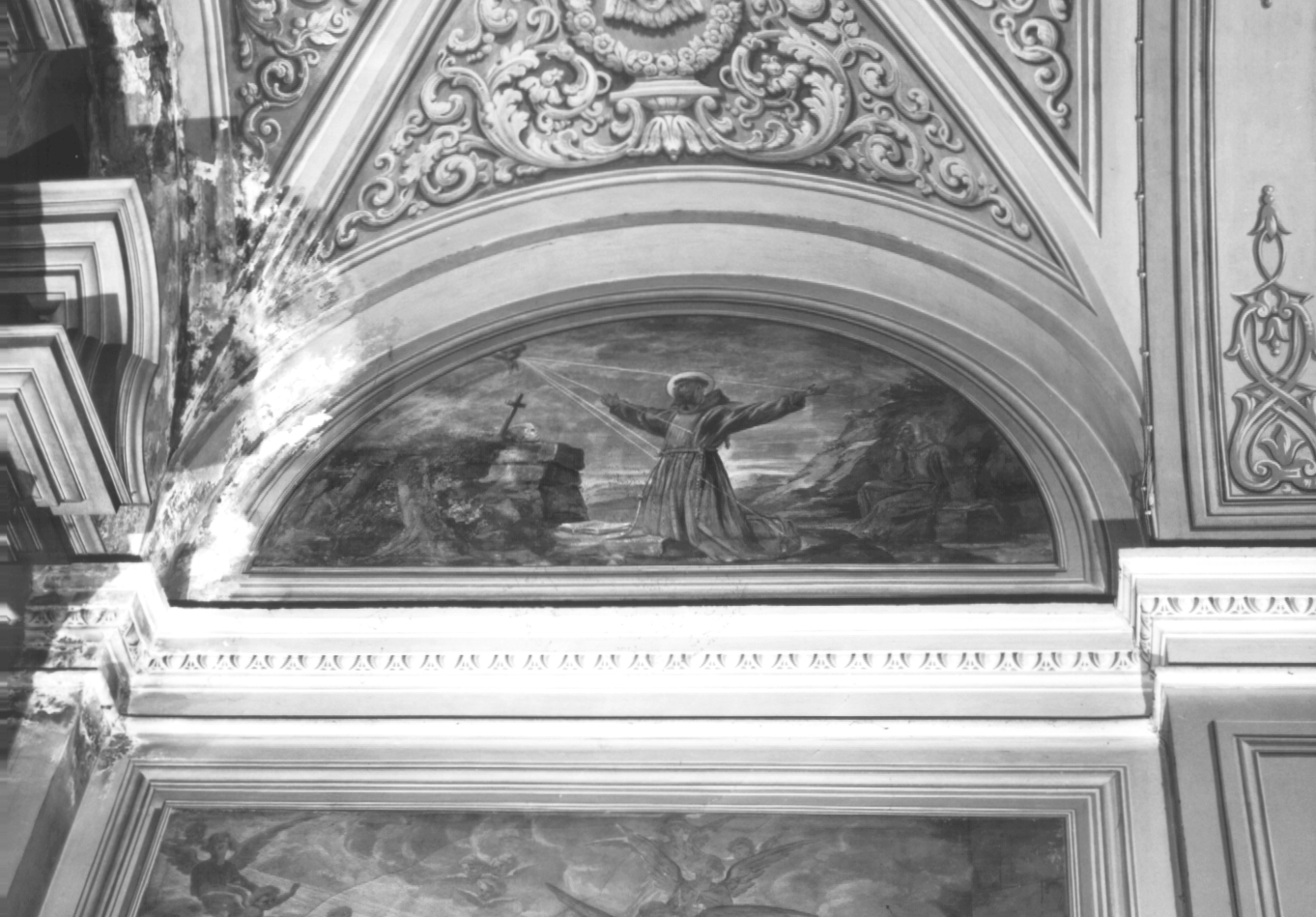 San Francesco d'Assisi riceve le stimmate (dipinto) - ambito Italia nord-orientale (sec. XIX)