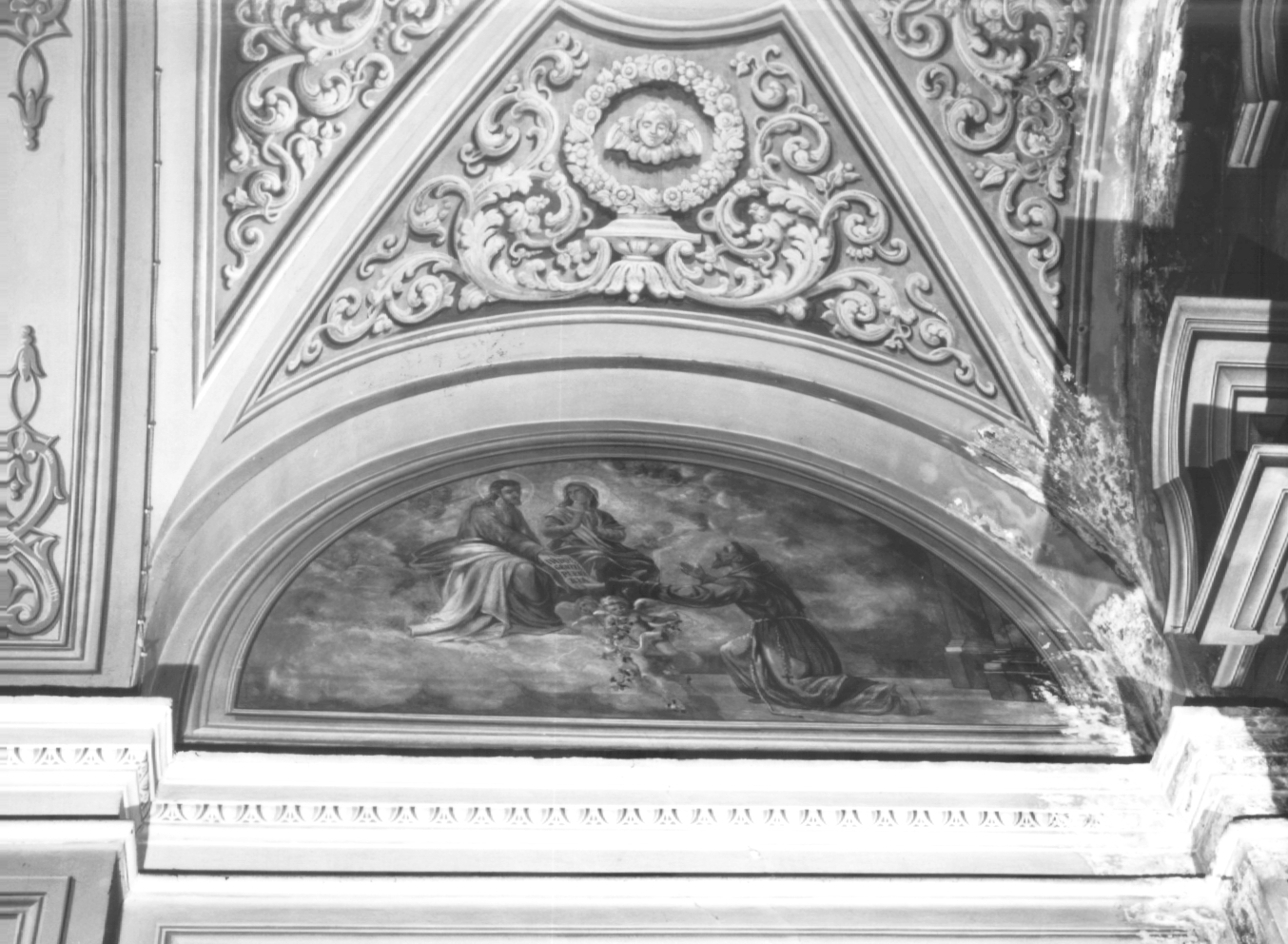 San Francesco d' Assisi chiede l'indulgenza (dipinto) - ambito Italia nord-orientale (sec. XIX)