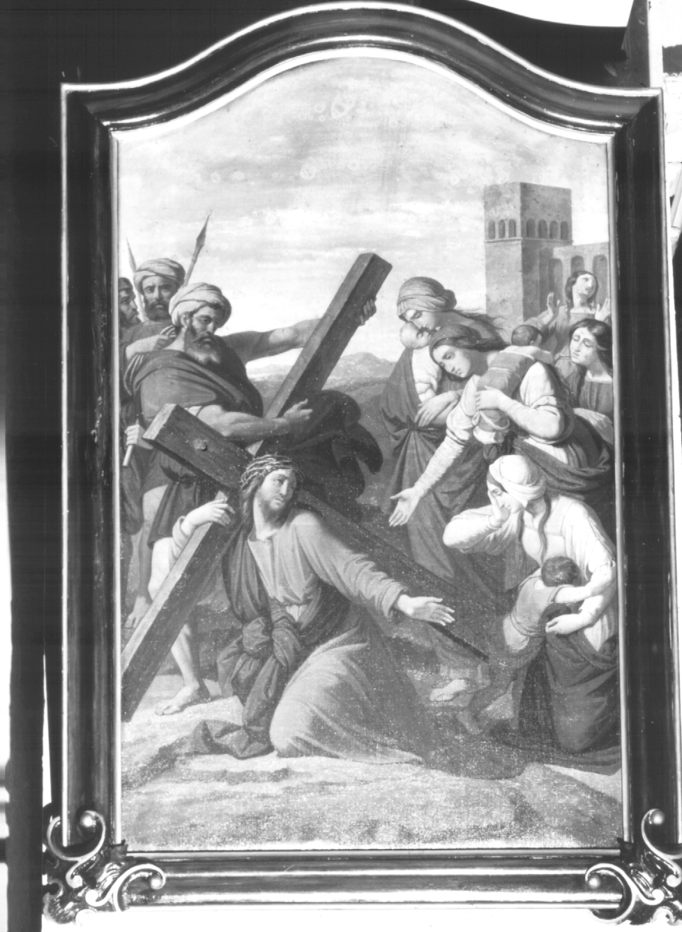 stazione VIII: Gesù consola le donne di Gerusalemme (dipinto) - ambito Italia nord-orientale (sec. XIX)