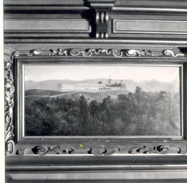 veduta del castello di Chapultepec (sovrapporta, opera isolata) di Hofmann Franz (sec. XIX)