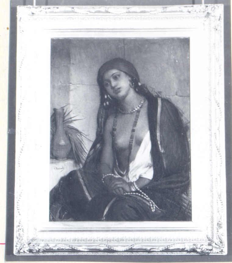 L'abissina, ritratto di donna dagli abiti orientali (dipinto, opera isolata) di Portaels Jean Francois (sec. XIX)