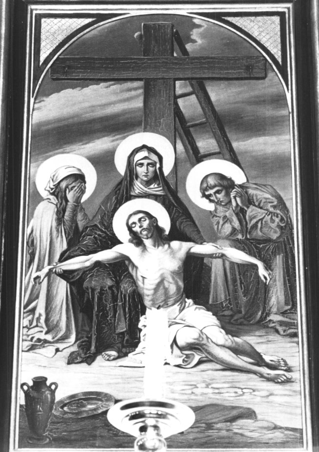Stazione XIII: Gesù deposto dalla croce (dipinto) - ambito Italia nord-orientale (sec. XX)