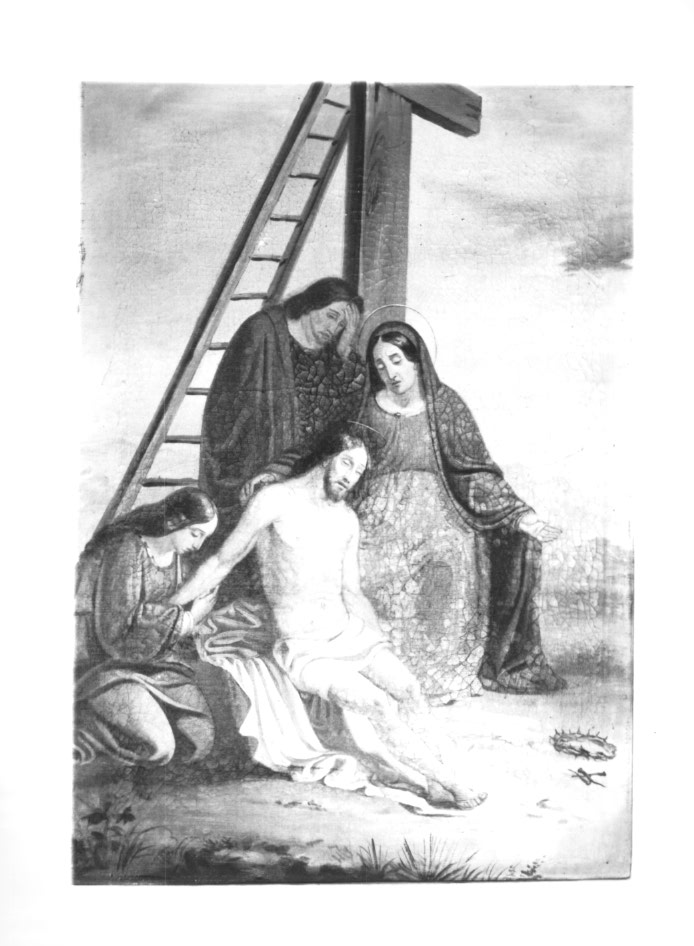 Stazione XIII: Gesù deposto dalla croce (dipinto) - ambito Italia nord-orientale (sec. XIX)