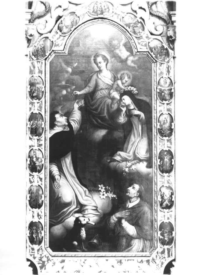 Madonna del Rosario e Santi (pala d'altare) - ambito Italia nord-orientale (sec. XVIII)