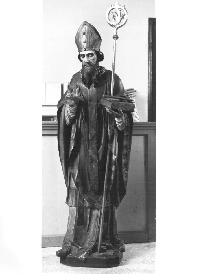 Sant'Ambrogio (?) (statua) - ambito Italia nord-orientale (secc. XIX/ XX)