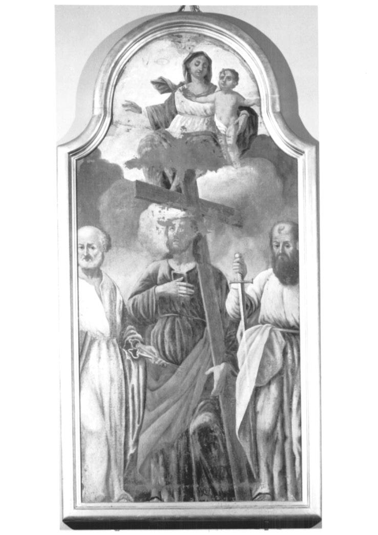 Madonna in Gloria, Sant'Andrea, San Paolo e San Pietro (dipinto) - ambito Italia nord-orientale (sec. XVIII)