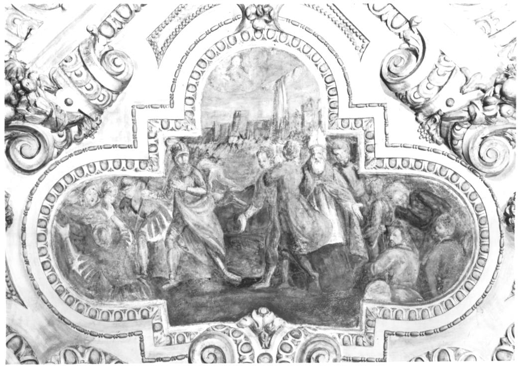 fondazione del santuario (?) (dipinto) - ambito Italia nord-orientale (sec. XVII)