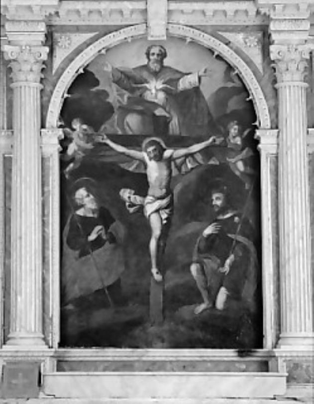 Santissima Trinità e Santi (pala d'altare) - ambito Italia nord-orientale (secc. XVIII/ XIX)