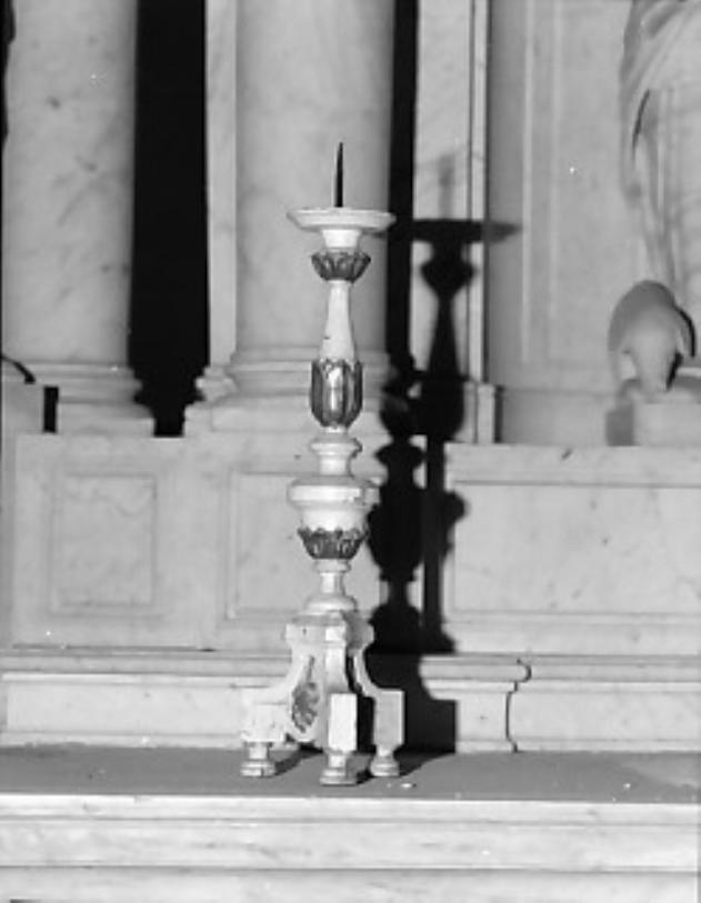 candeliere d'altare - ambito Italia nord-orientale (secc. XVIII/ XIX)