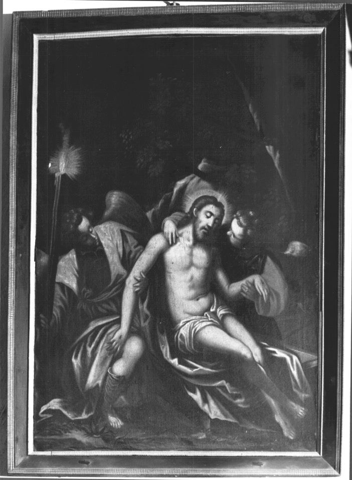 Cristo in pietà sorretto da angeli (dipinto) - ambito veneto (seconda metà sec. XVIII)