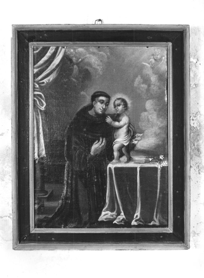 Sant'Antonio da Padova con Gesù bambino (dipinto) - ambito Italia nord-orientale (fine sec. XIX)