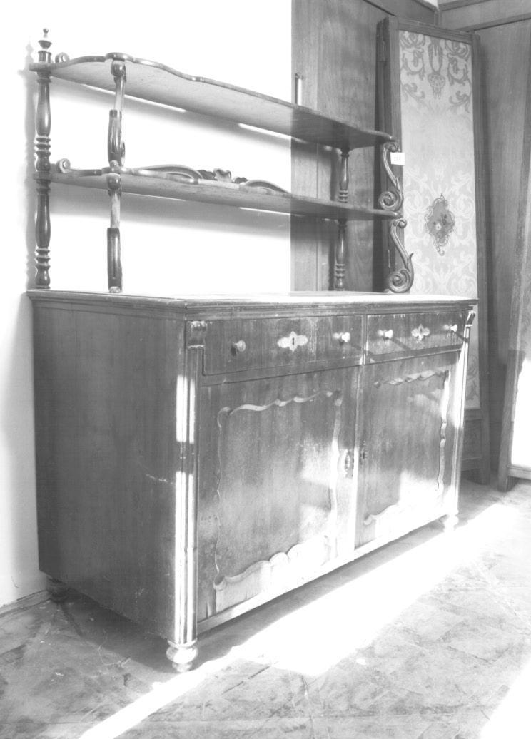 credenza con alzata - ambito europeo (seconda metà sec. XIX)