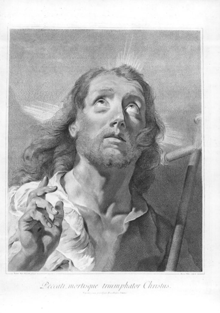 Cristo Trionfatore (stampa) di Pitteri Marco Alvise, Piazzetta Giovanni Battista (sec. XVIII)