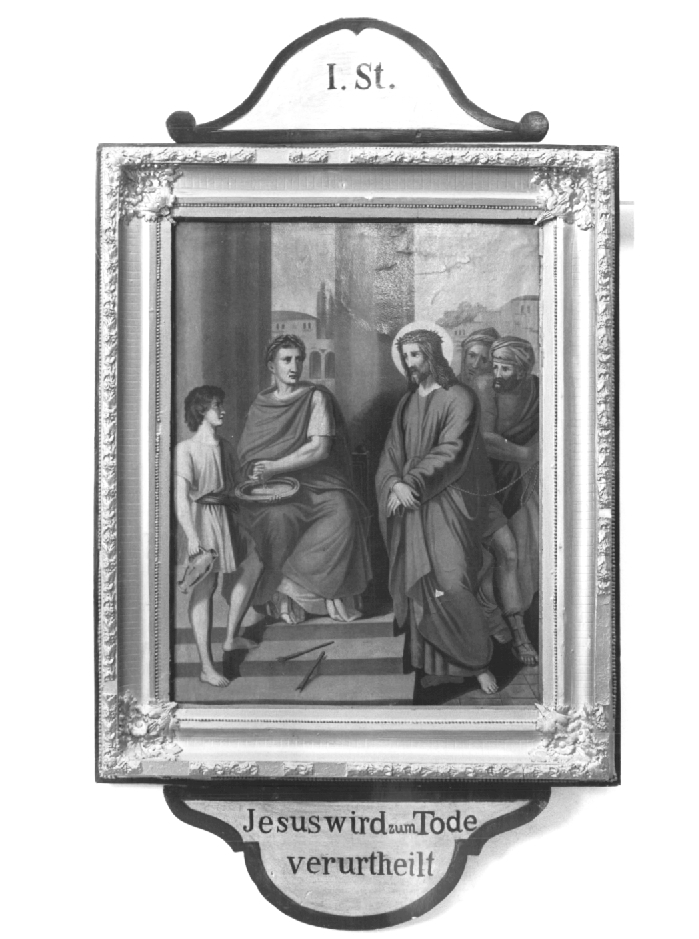Stazione I: Gesù condannato a morte (dipinto) - ambito austriaco (prima metà sec. XX)
