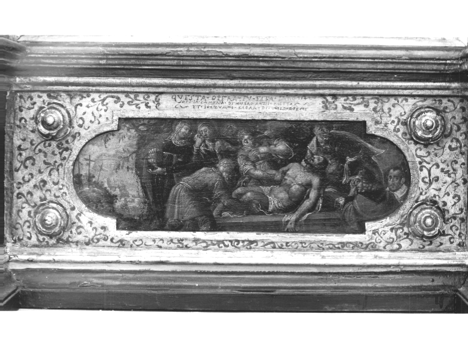 Deposizione di Cristo nel sepolcro (dipinto) di Saidero Giovanni (bottega) (sec. XVII)