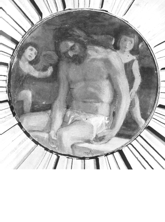 Cristo morto tra angeli (dipinto) - ambito Italia nord-orientale (sec. XX)