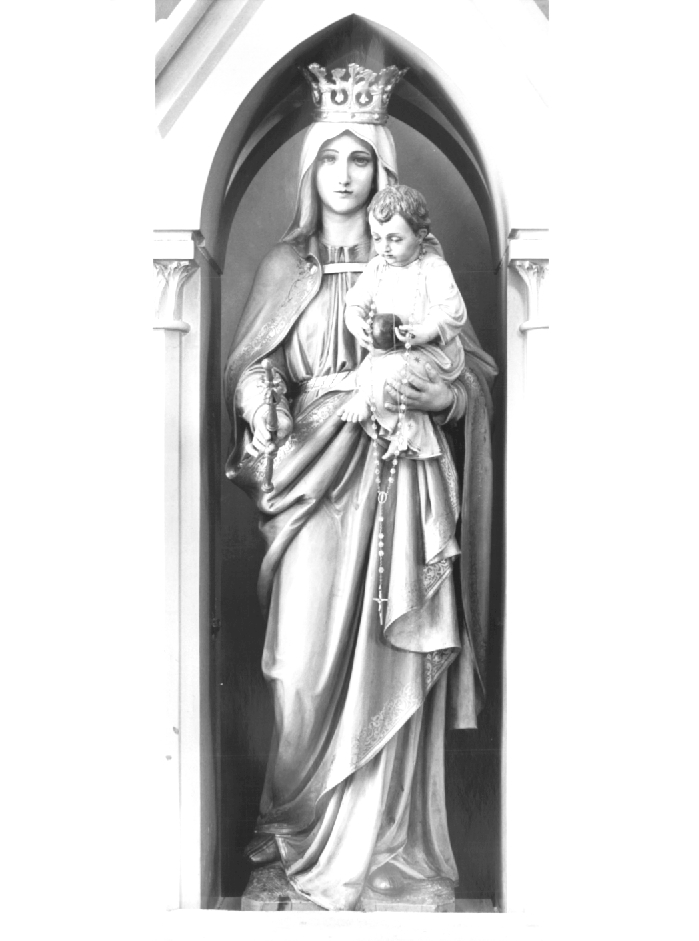 Madonna Regina con Gesù Bambino (gruppo scultoreo) - ambito Italia nord-orientale (prima metà sec. XX)