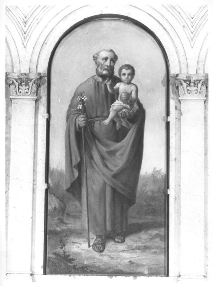 San Giuseppe e Gesù Bambino (dipinto) - ambito Italia nord-orientale (sec. XIX)