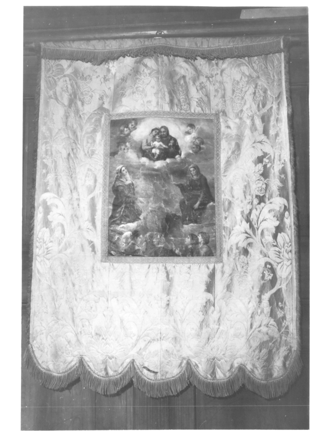 Sacra famiglia in gloria e santi (dipinto) - ambito Italia nord-orientale (sec. XIX)