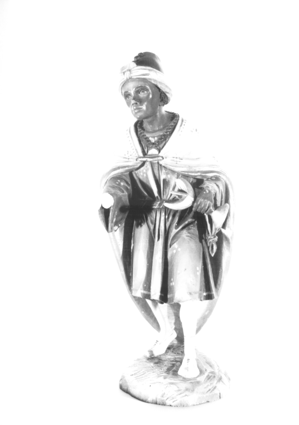 Re Mago Baldassarre (statuetta di presepio) - ambito Italia nord-orientale (prima metà sec. XX)