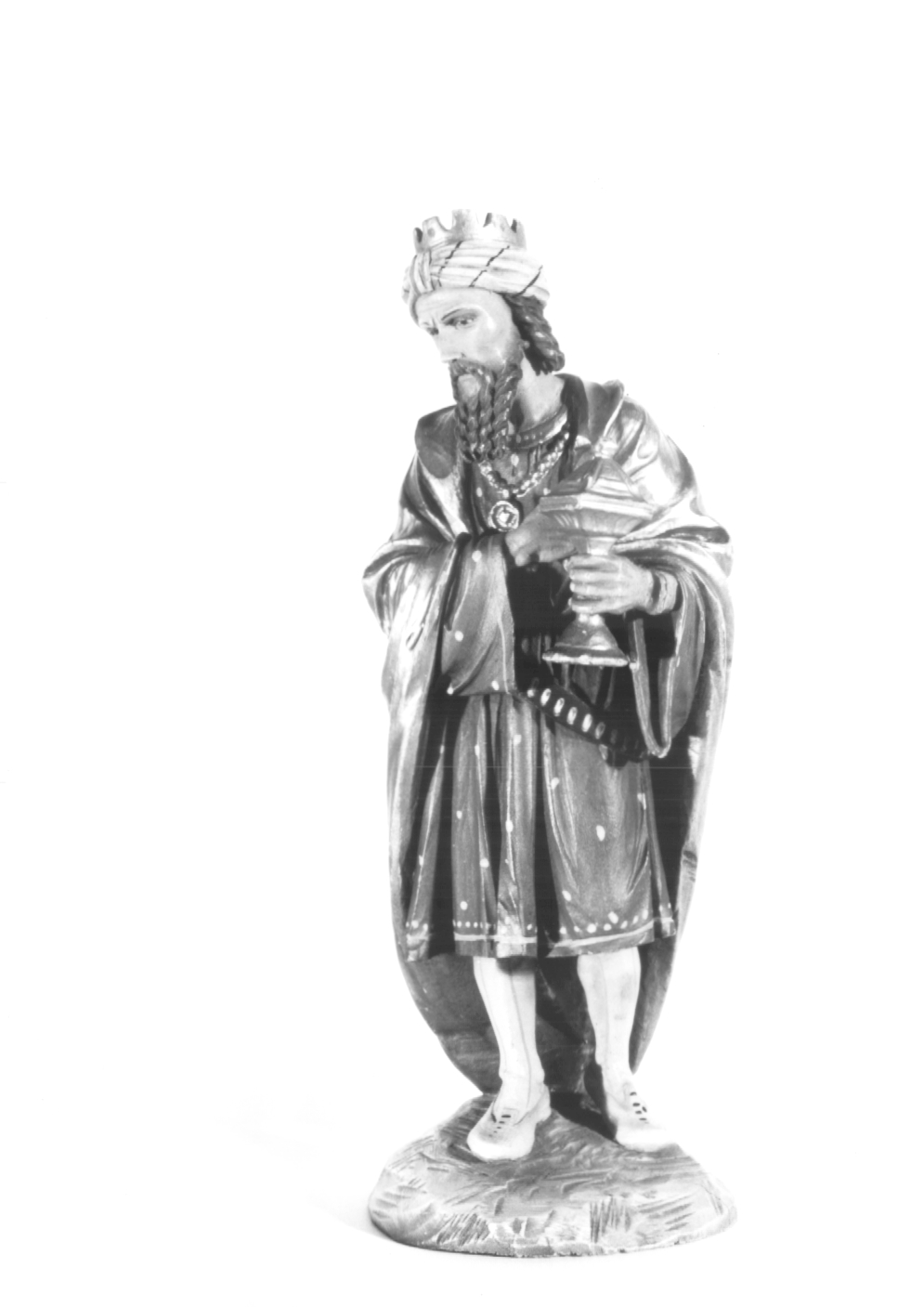 Re Mago (statuetta di presepio) - ambito Italia nord-orientale (prima metà sec. XX)