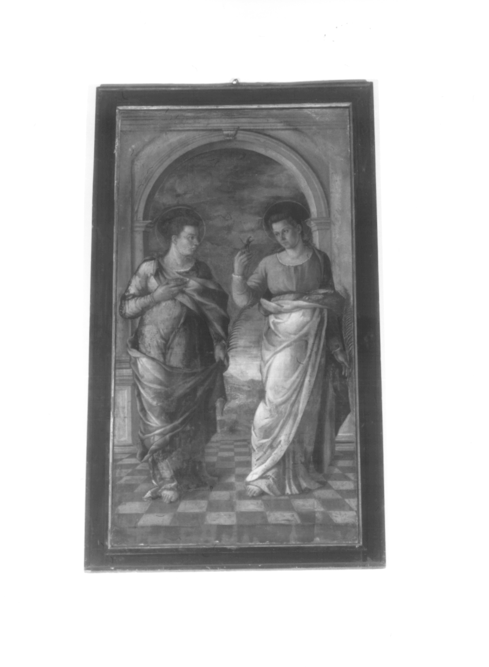 Santa Lucia e Sant'Agata (dipinto) - ambito Italia nord-orientale (seconda metà sec. XIX)