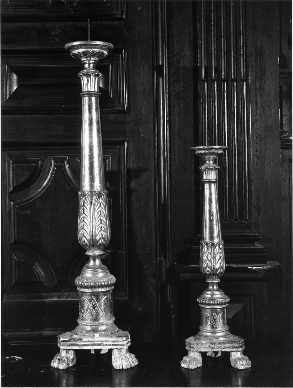 candeliere, serie - bottega ligure (seconda metà sec. XIX)