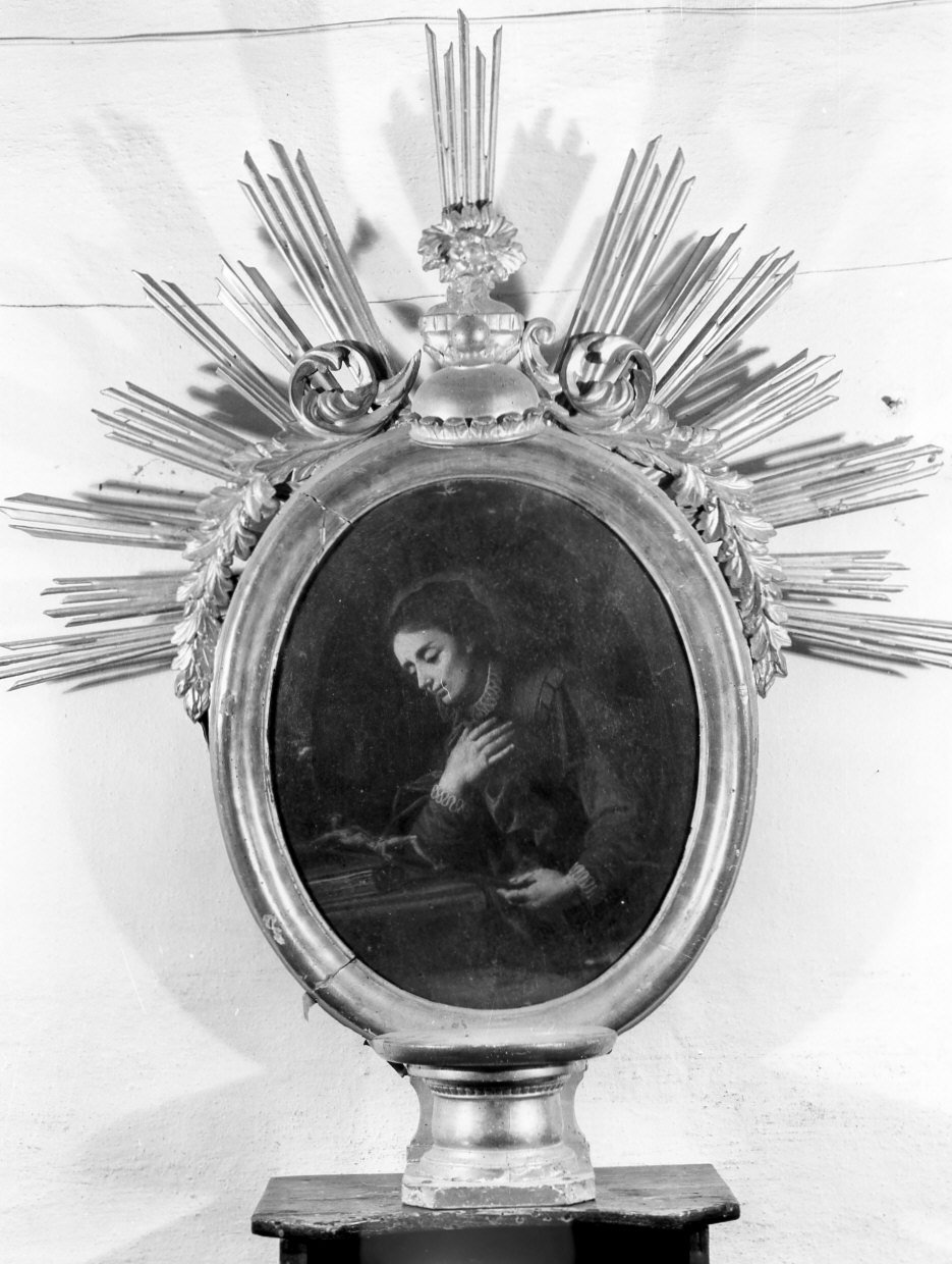 Santa Caterina da Genova (tronetto per esposizione eucaristica, opera isolata) - bottega ligure (sec. XIX)
