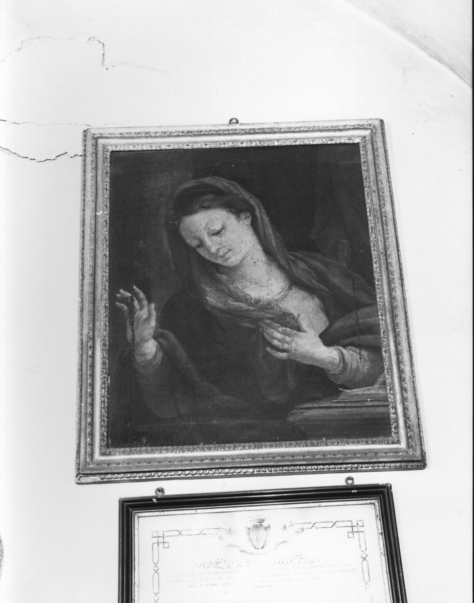 Madonna annunciata (dipinto, pendant) - ambito ligure (prima metà sec. XVIII)