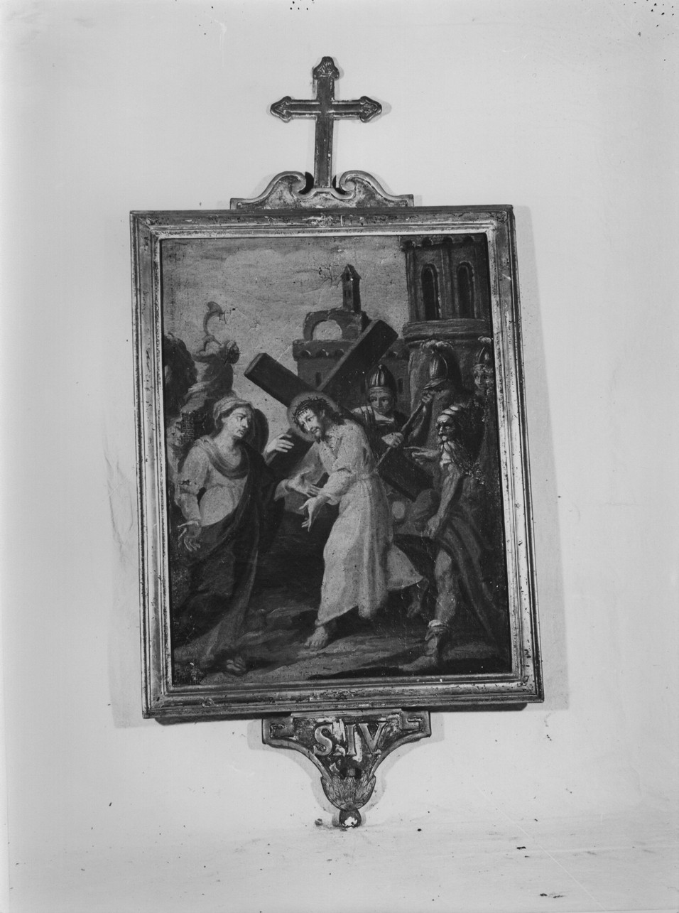 stazione IV: Gesù incontra la Madonna (Via Crucis, elemento d'insieme) - ambito ligure (fine/inizio secc. XVIII/ XIX)