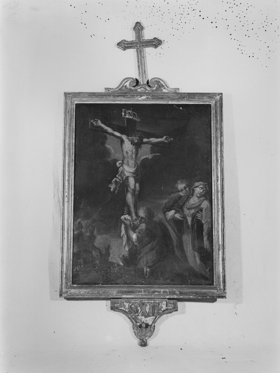stazione XII: Gesù innalzato e morto in croce (Via Crucis, elemento d'insieme) - ambito ligure (fine/inizio secc. XVIII/ XIX)