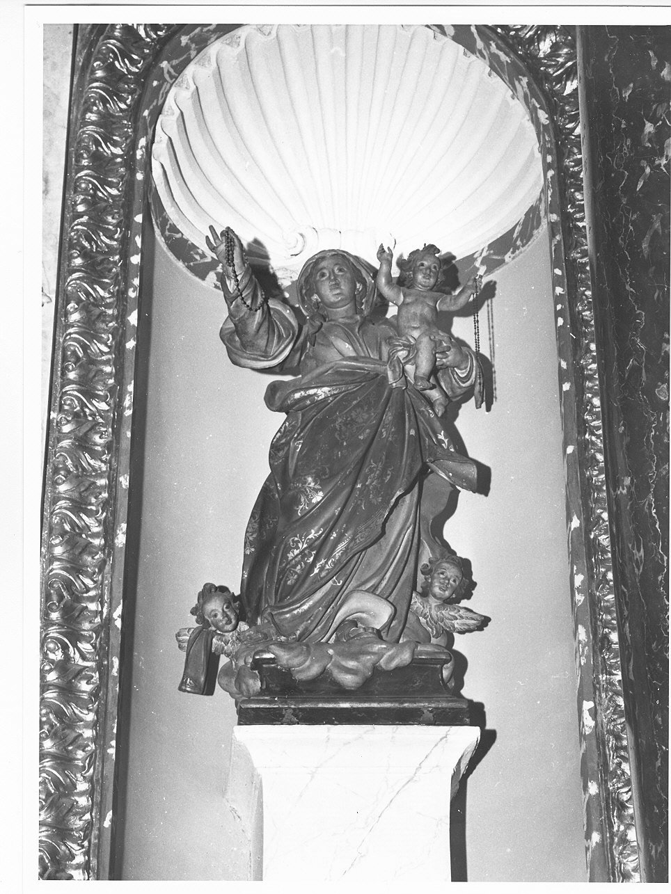 Madonna del Rosario (statua, opera isolata) - bottega ligure (fine sec. XVIII)