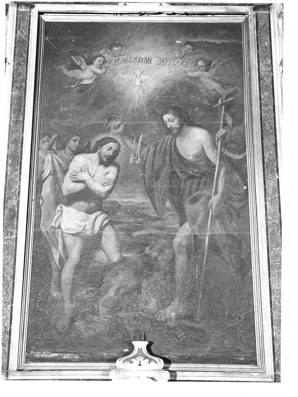 battesimo di Cristo (dipinto, opera isolata) di Casone Giovanni Battista (sec. XVII)