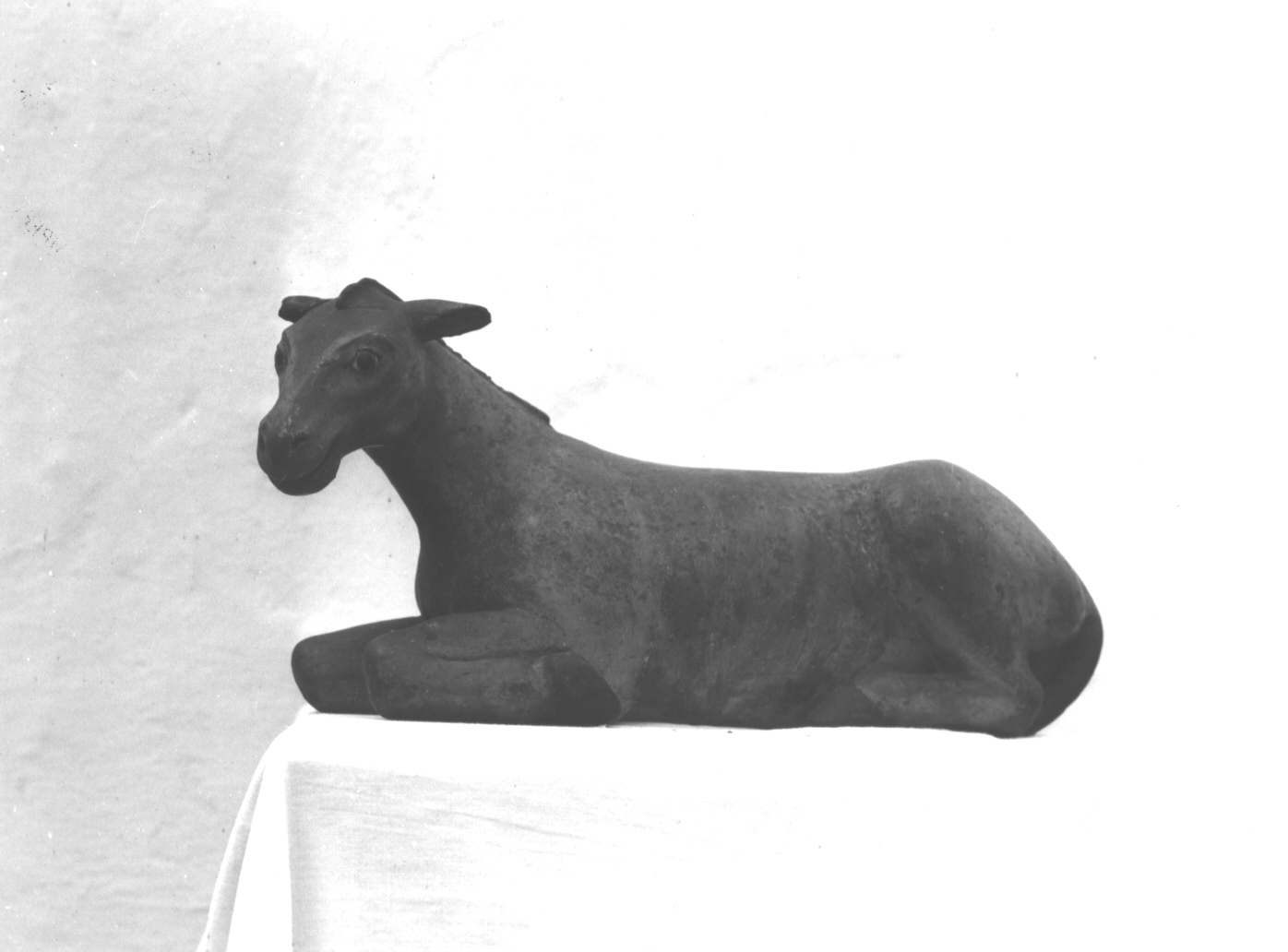 asino (statuetta di presepio, elemento d'insieme) di Maragliano Anton Maria (bottega) (fine/inizio secc. XVII/ XVIII)