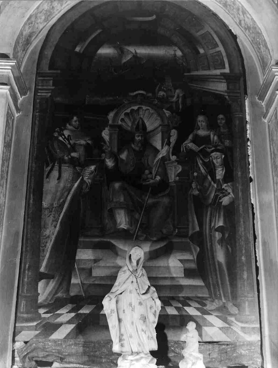 San Nicola di Bari e Santi (dipinto, elemento d'insieme) - ambito ligure (metà sec. XVI)