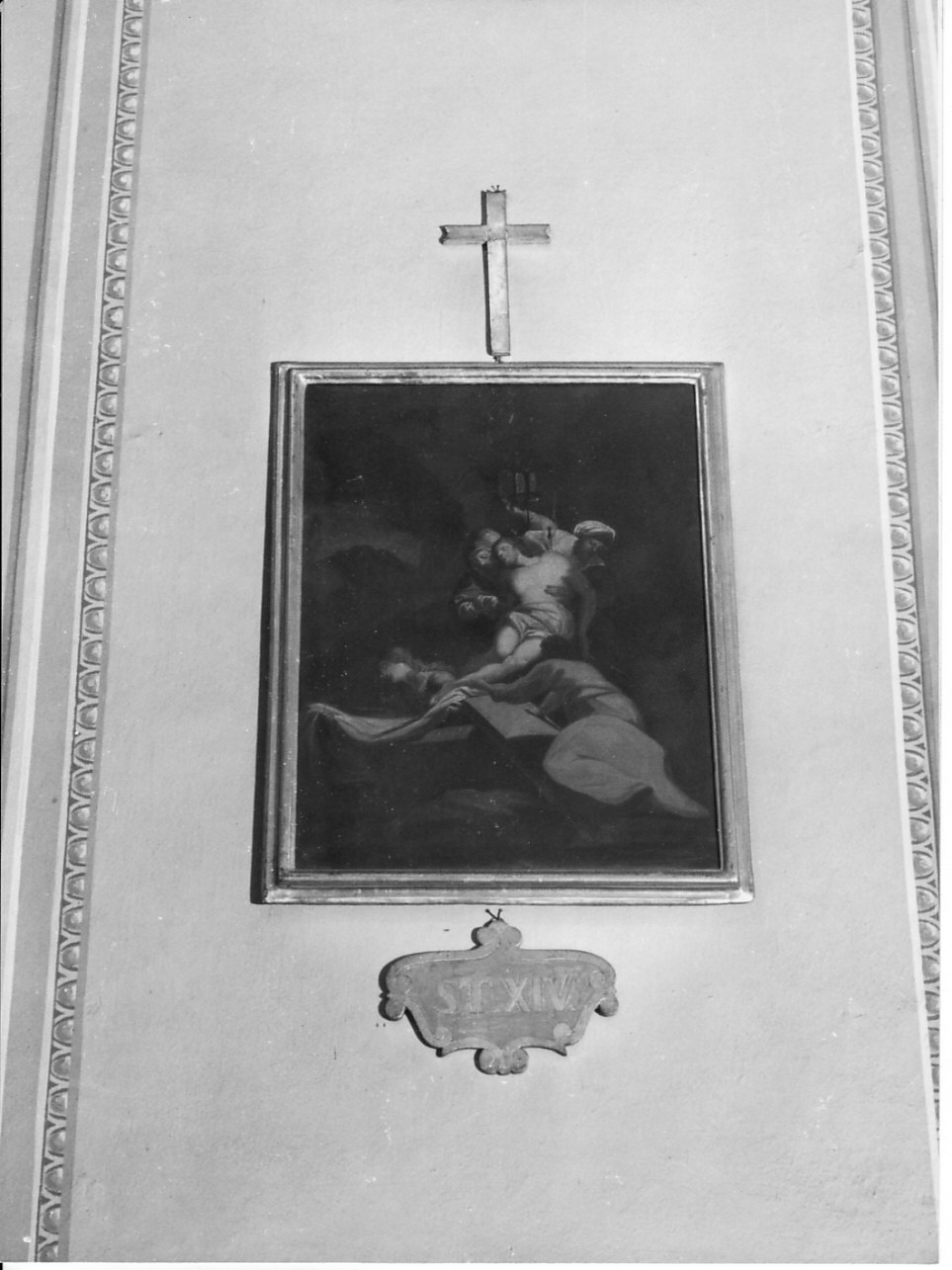 deposizione di Cristo nel sepolcro (dipinto, elemento d'insieme) - ambito ligure (sec. XVIII)