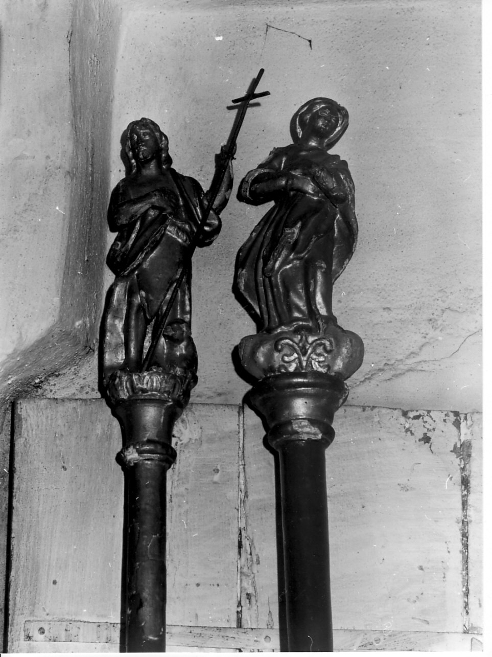 Madonna (mazza processionale, elemento d'insieme) - bottega ligure (sec. XIX)