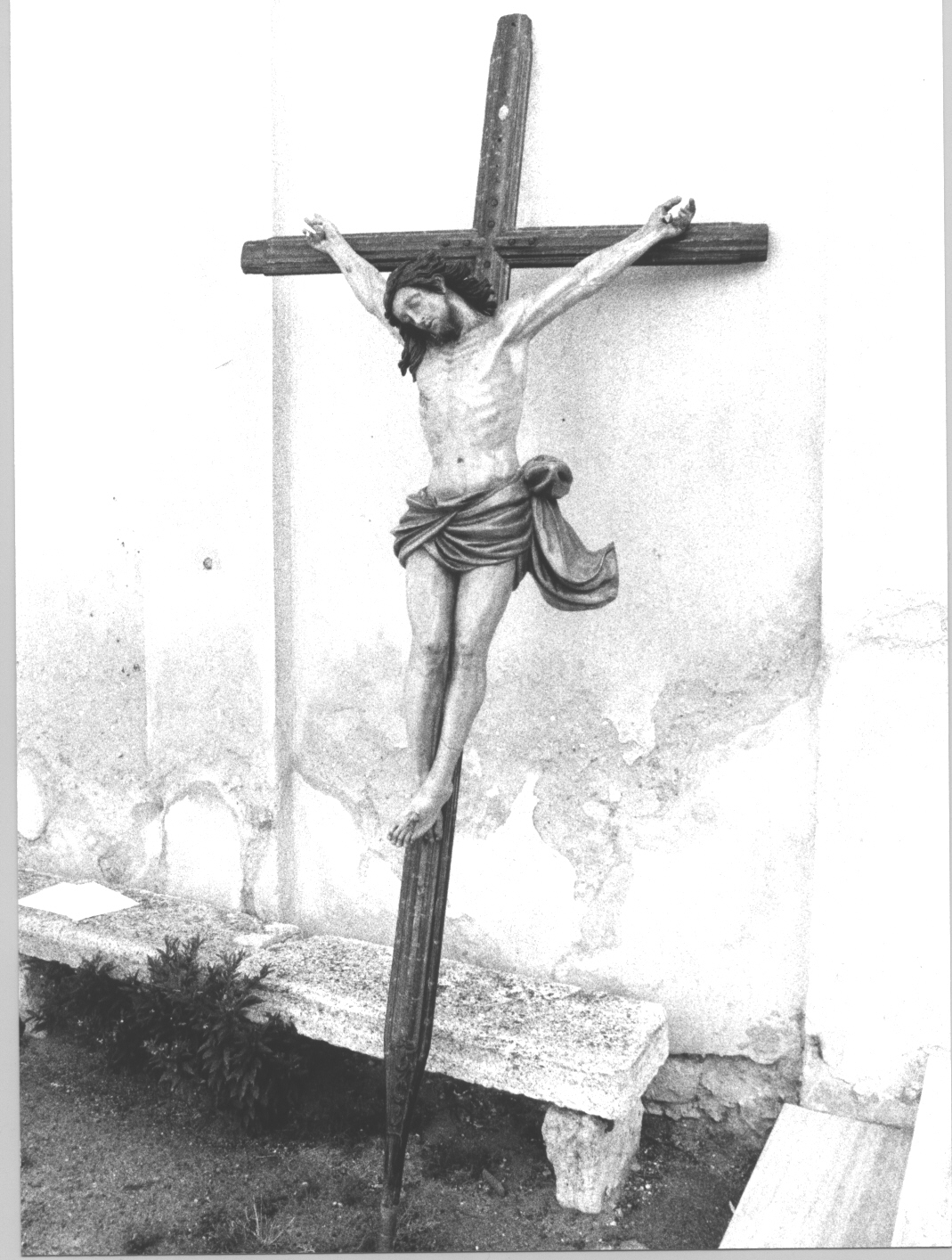 Cristo crocifisso dolente (croce processionale, opera isolata) - bottega ligure (fine/inizio secc. XVIII/ XIX)