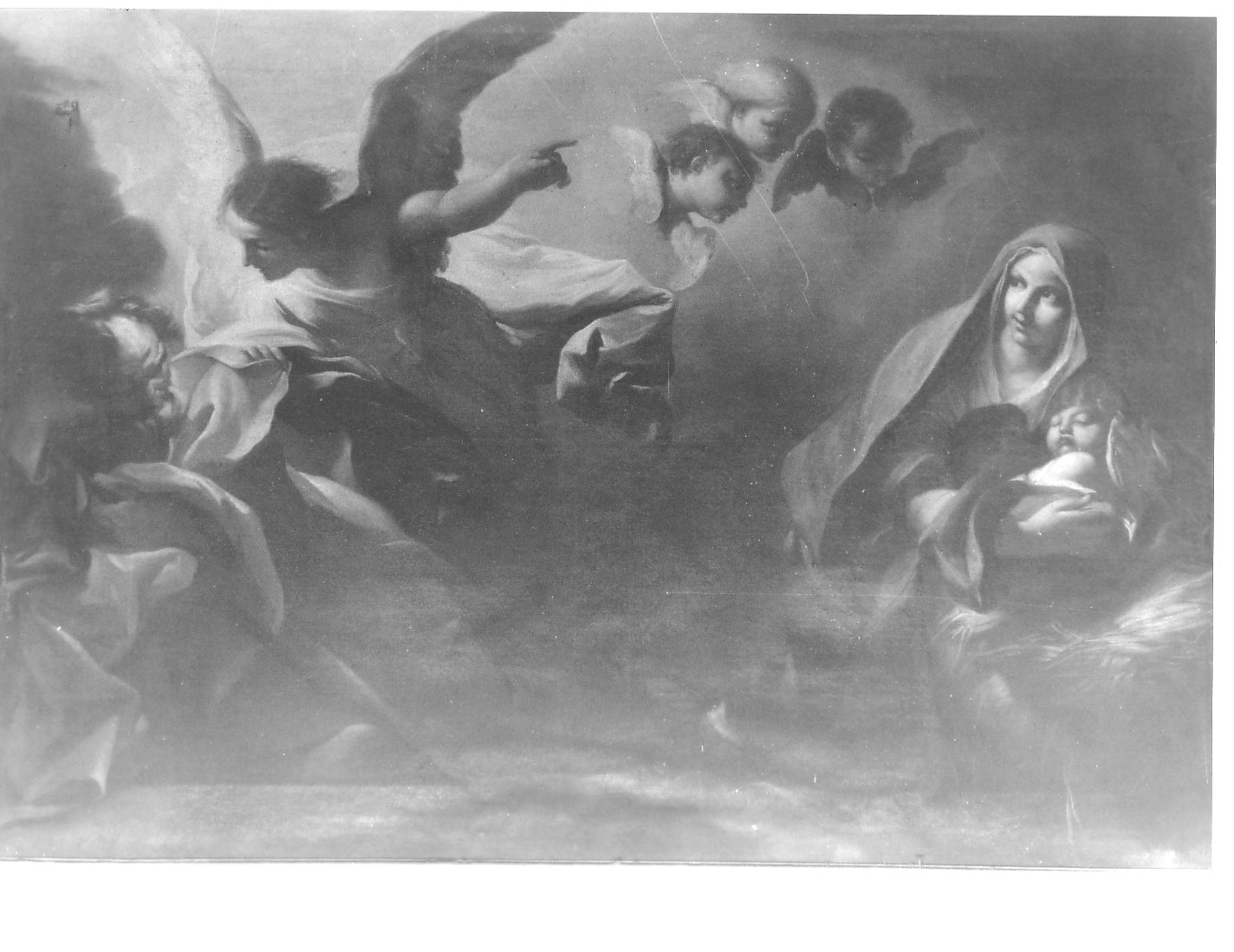 sogno di San Giuseppe (dipinto, opera isolata) - ambito ligure (seconda metà sec. XVII)