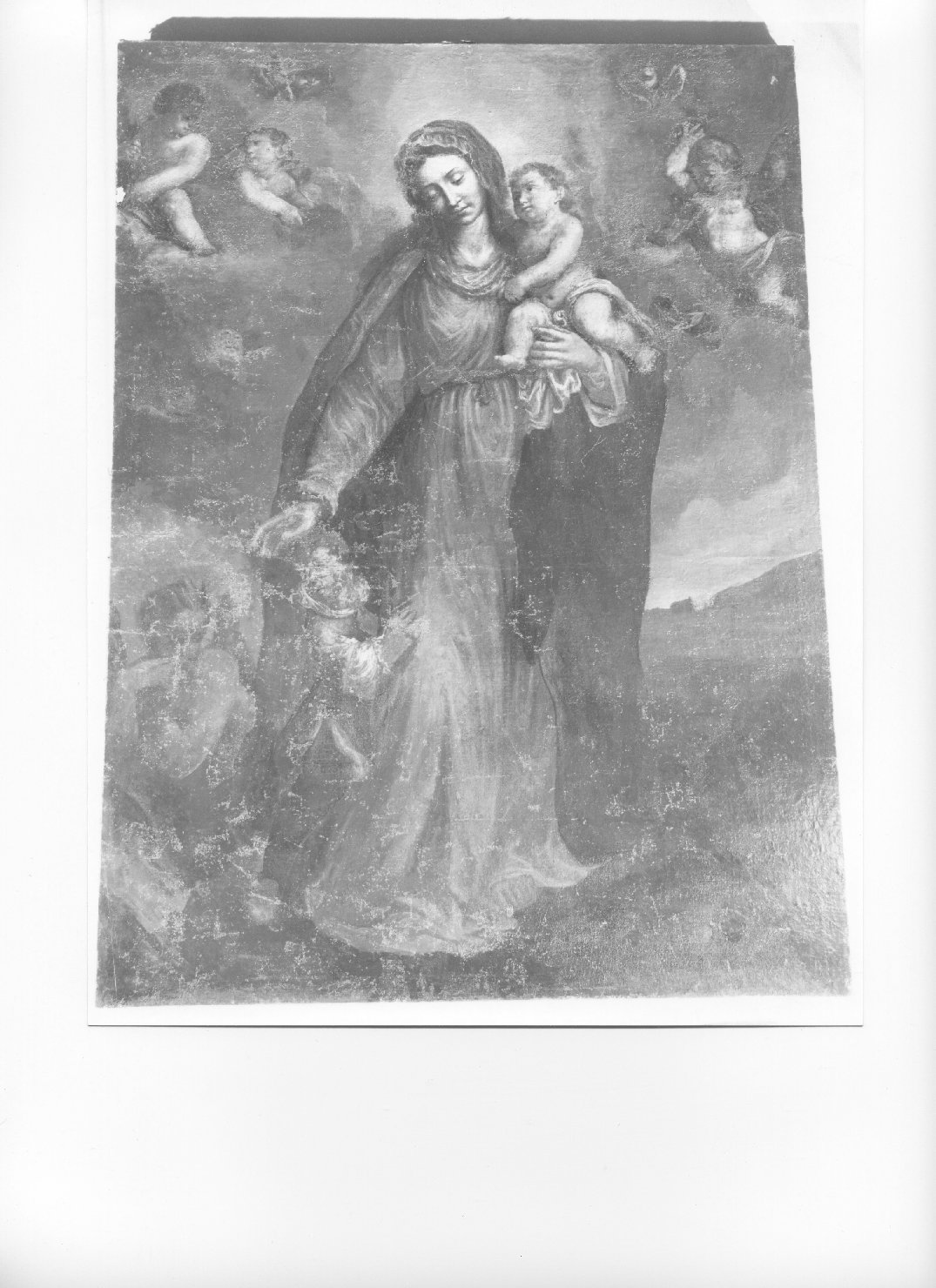 Madonna con Bambino (dipinto, opera isolata) - ambito italiano (sec. XVII)