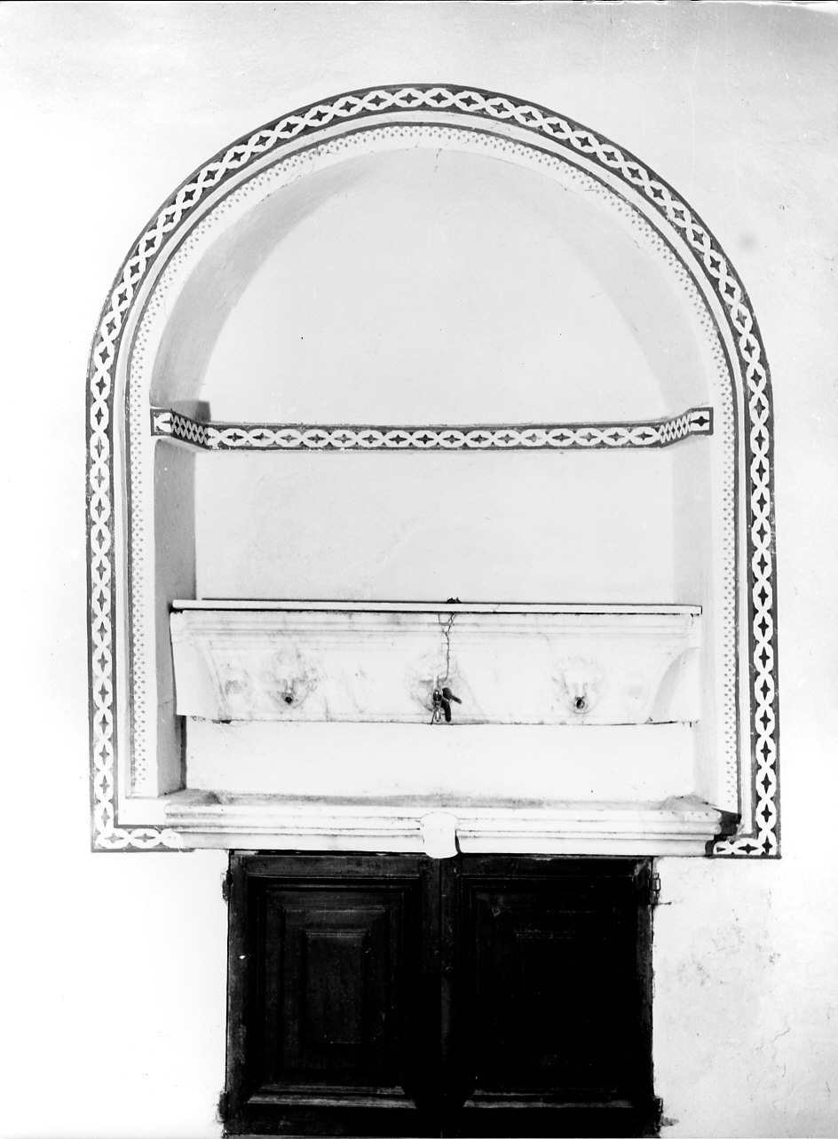 lavabo da sacrestia, opera isolata - bottega ligure (sec. XVII)