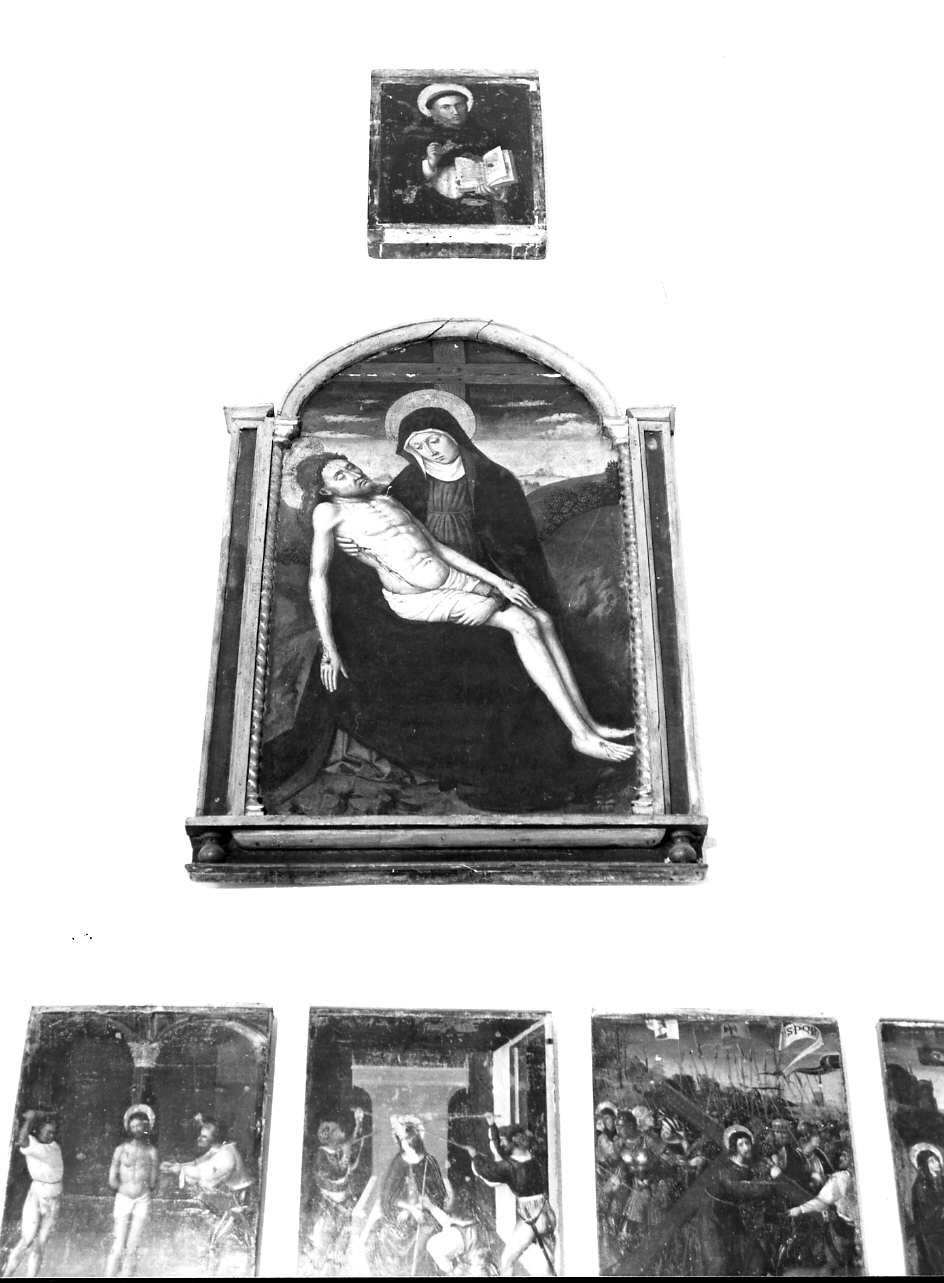 Pietà (scomparto di polittico, opera isolata) di Brea Ludovico (fine sec. XV)