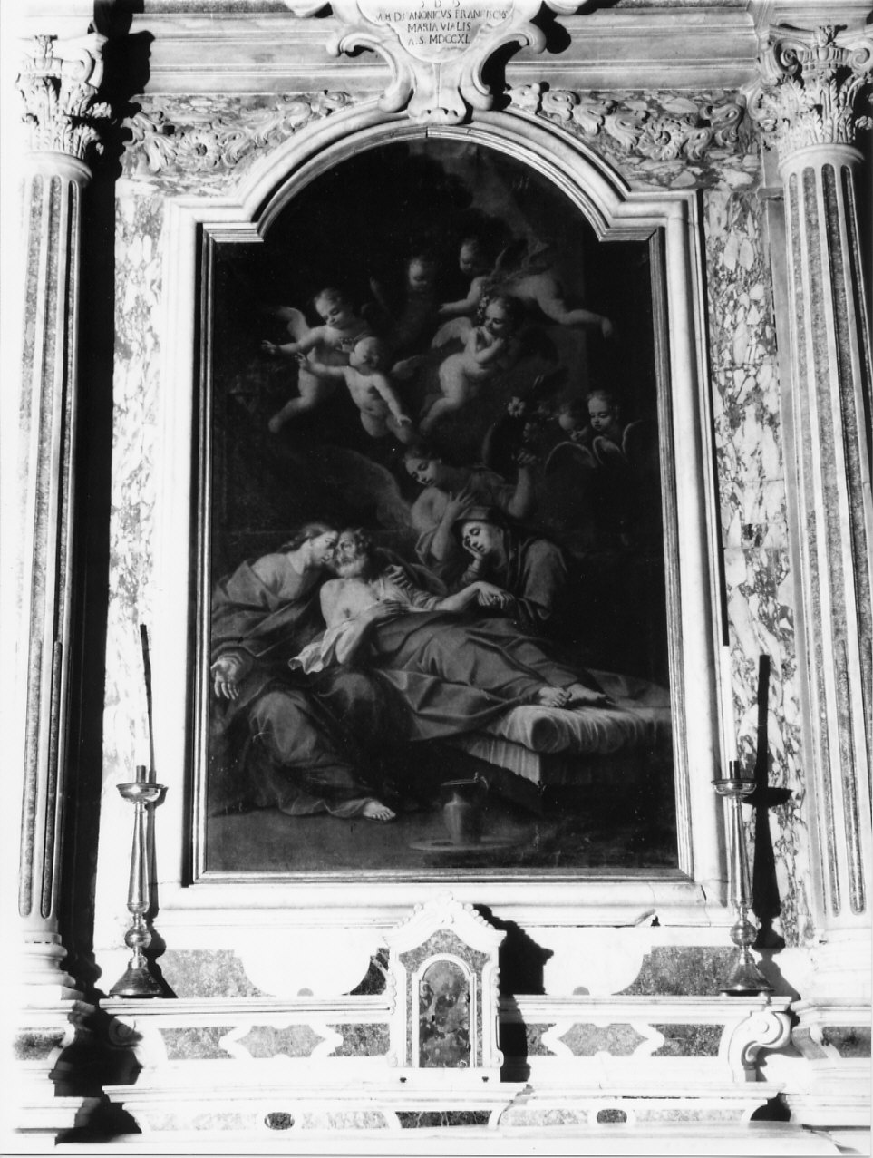 morte di San Giuseppe (pala d'altare, opera isolata) - ambito ligure (metà sec. XVIII)