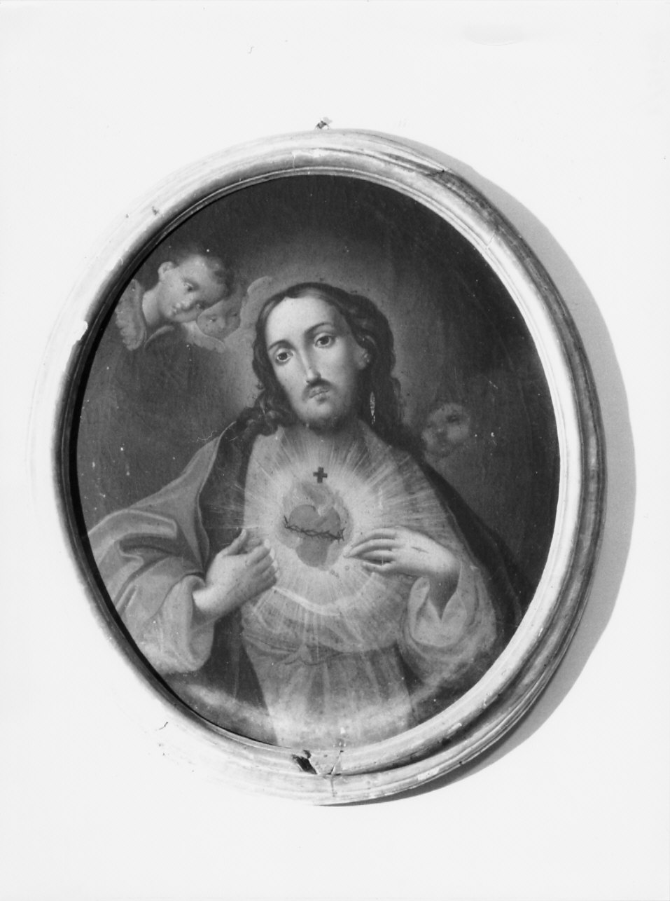 Sacro Cuore di Gesù (dipinto, opera isolata) - ambito ligure (sec. XVIII)
