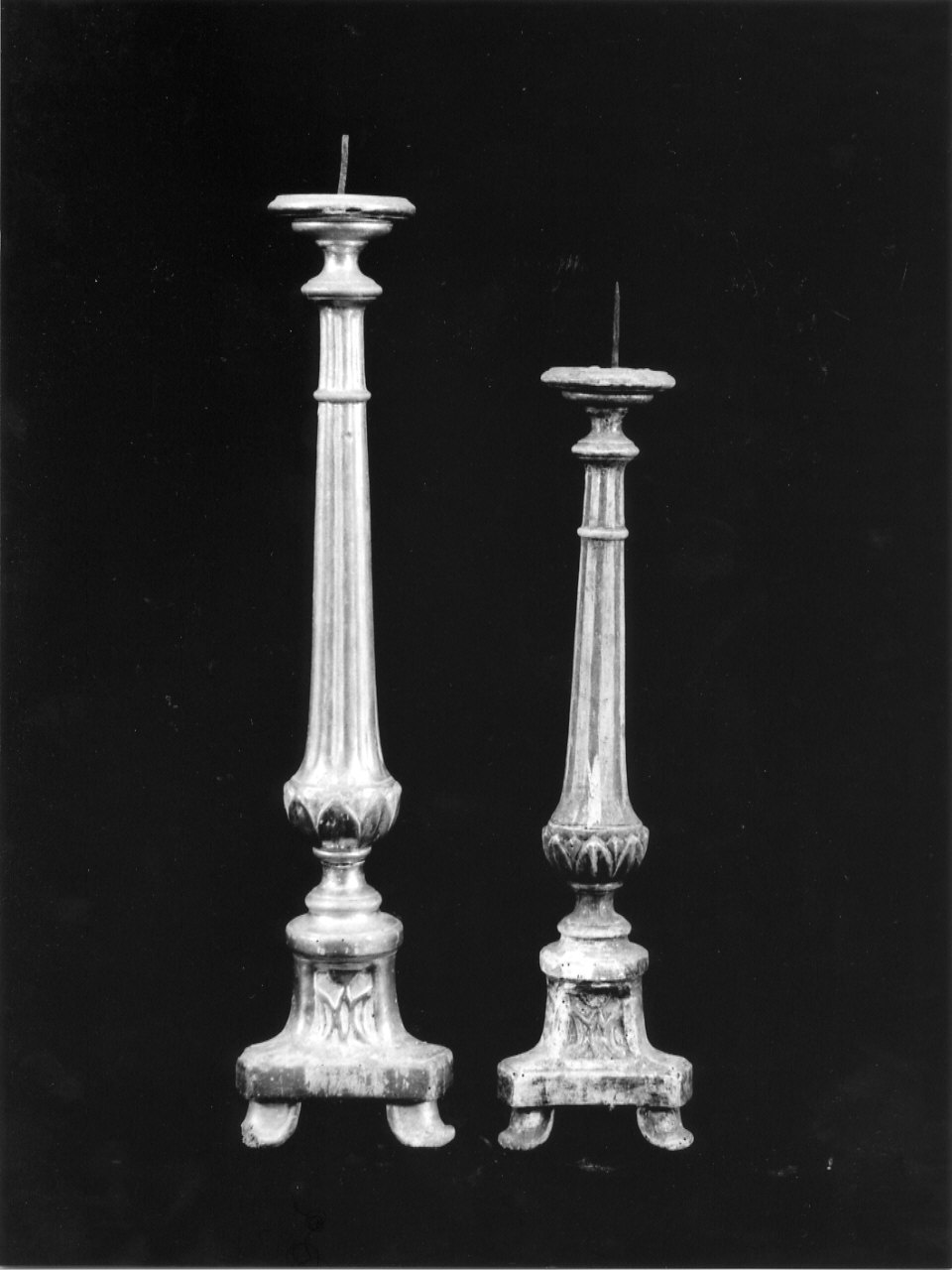 candeliere, serie - bottega ligure (seconda metà sec. XIX)