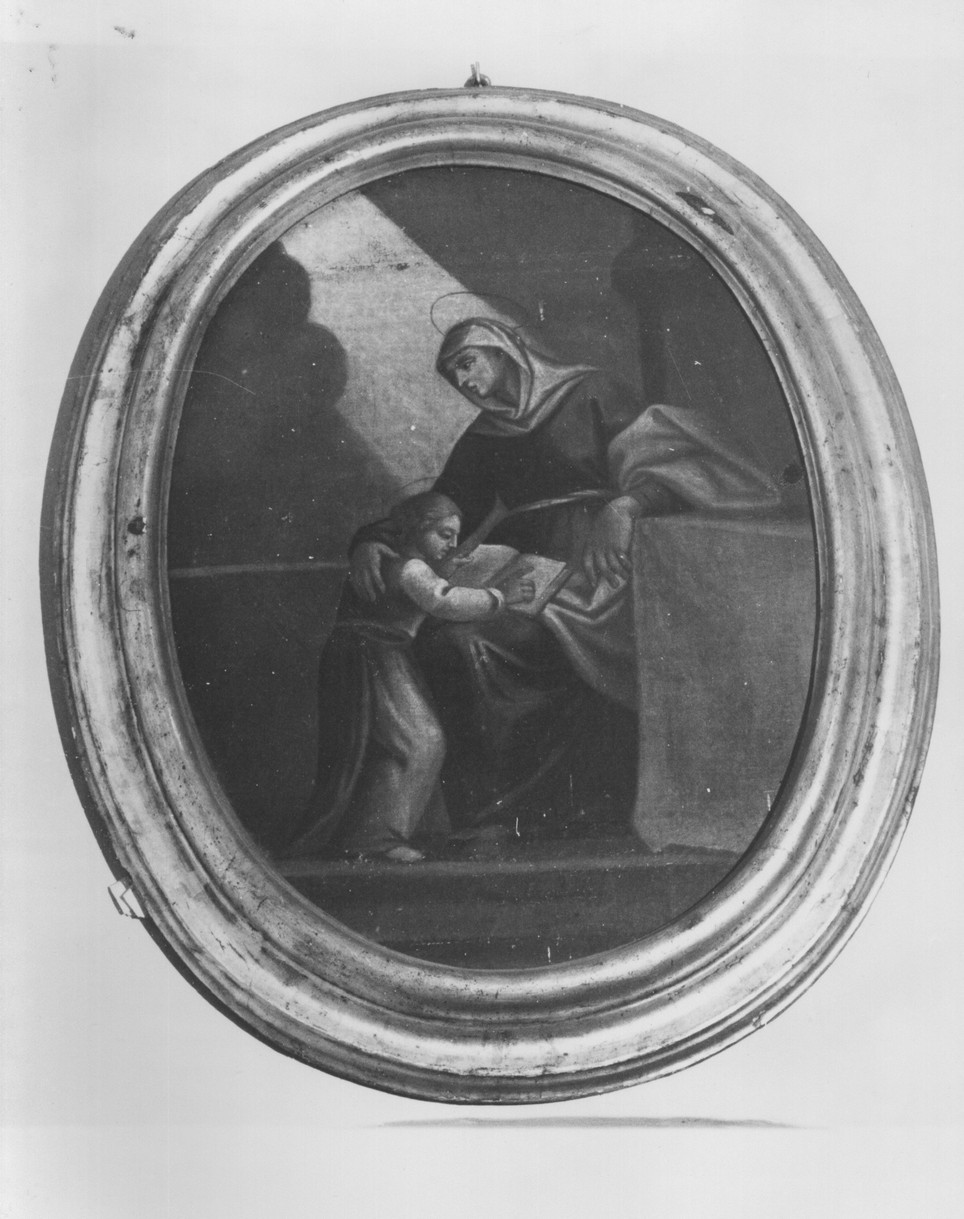 Sant'Anna insegna a leggere a Maria Vergine (dipinto, opera isolata) - ambito ligure (fine/inizio secc. XVIII/ XIX)