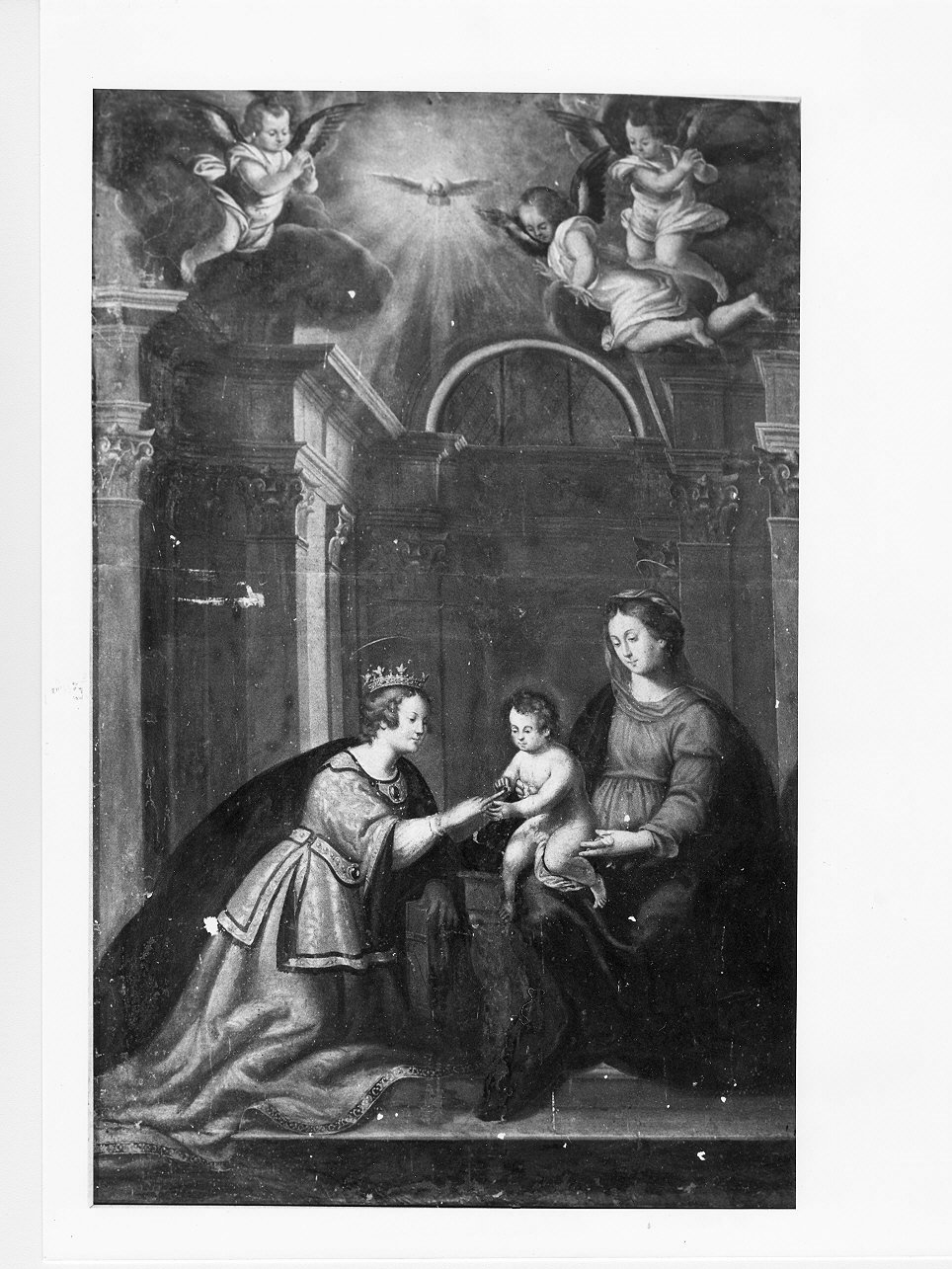 matrimonio mistico di Santa Caterina d'Alessandria (dipinto, opera isolata) - ambito ligure (seconda metà sec. XIX)