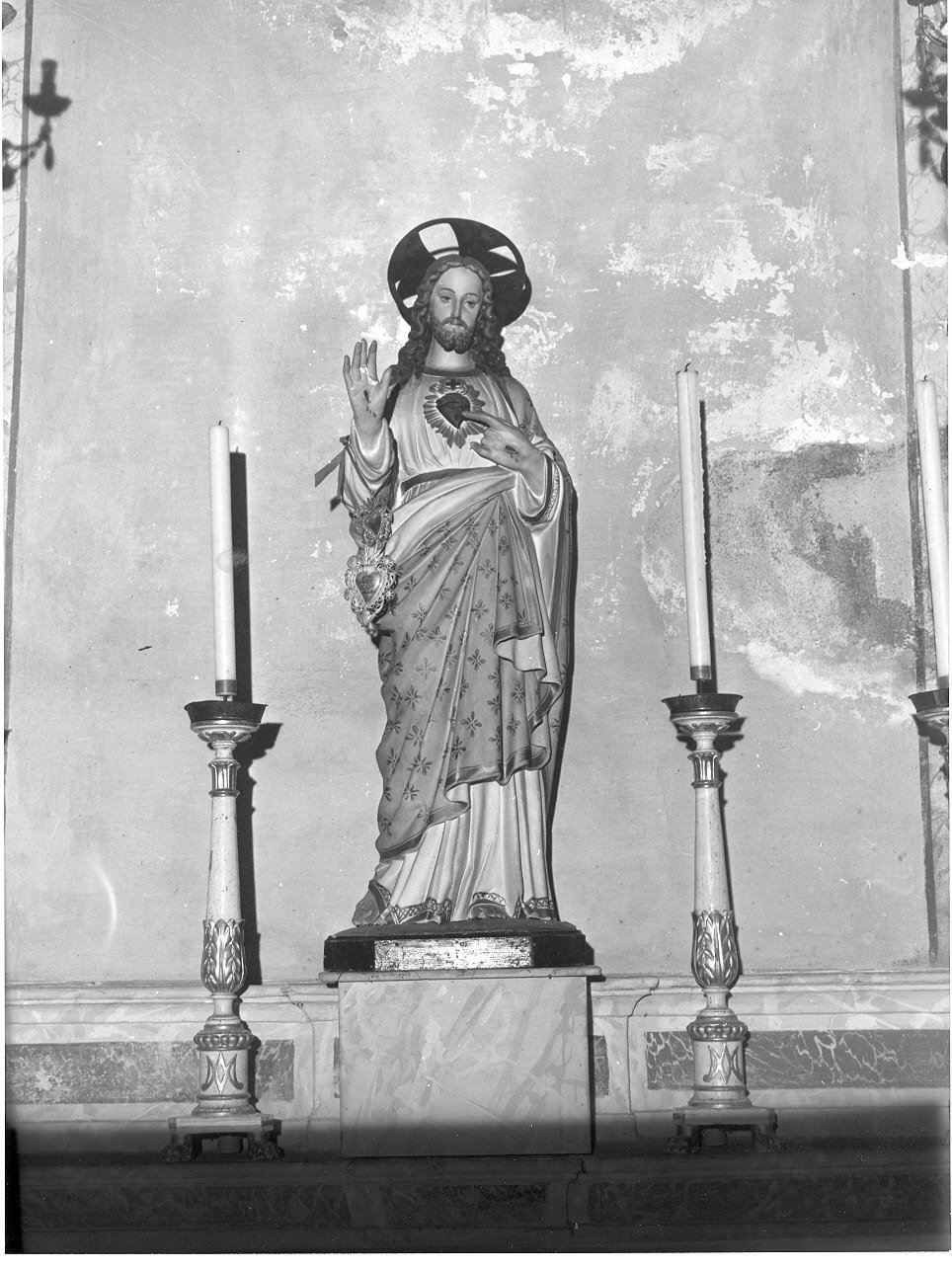 Sacro Cuore di Gesù (statua, opera isolata) - bottega italiana (secondo quarto sec. XX)