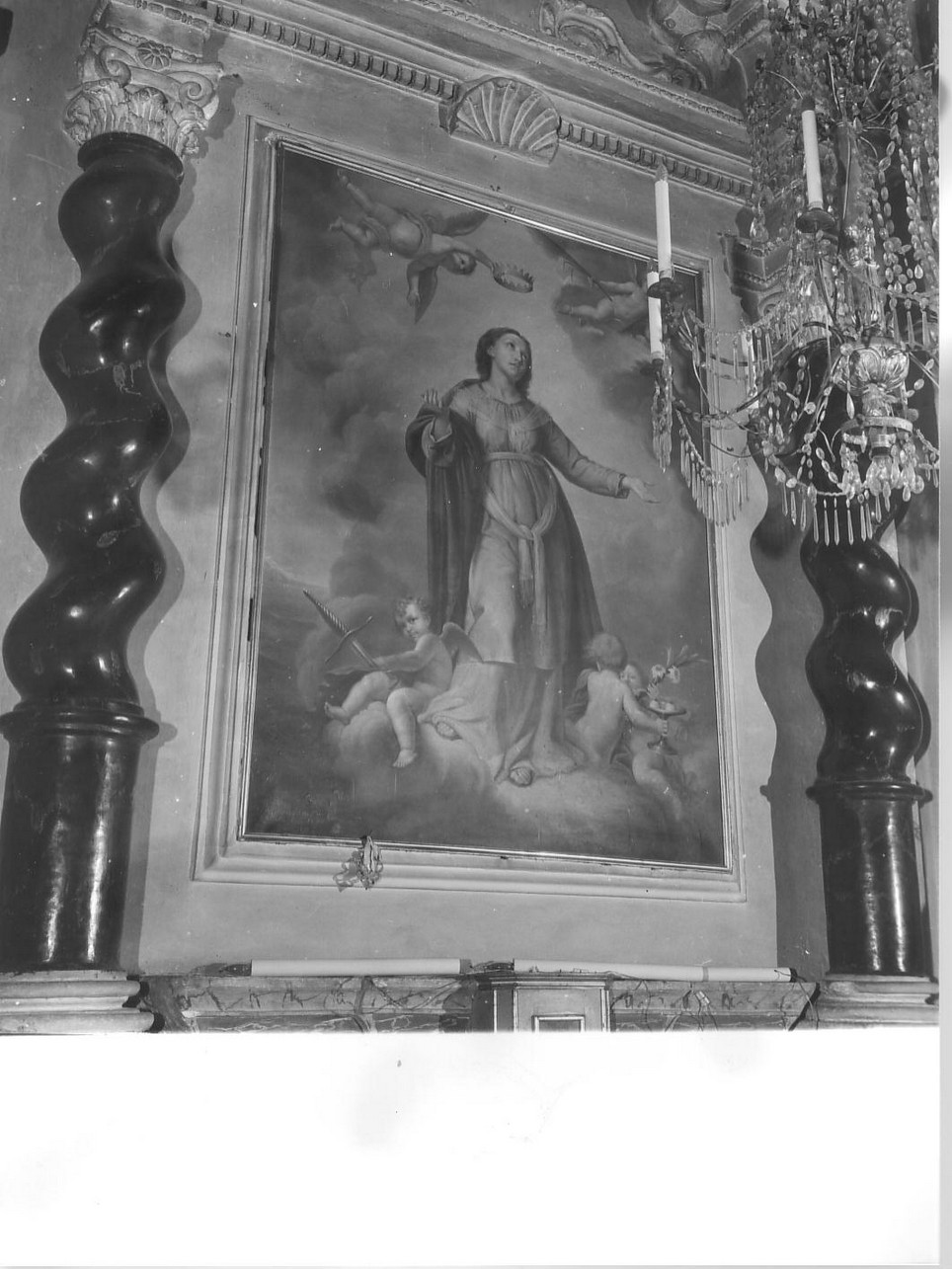 Santa Lucia (dipinto, opera isolata) di Pagani Bartolomeo (sec. XIX)