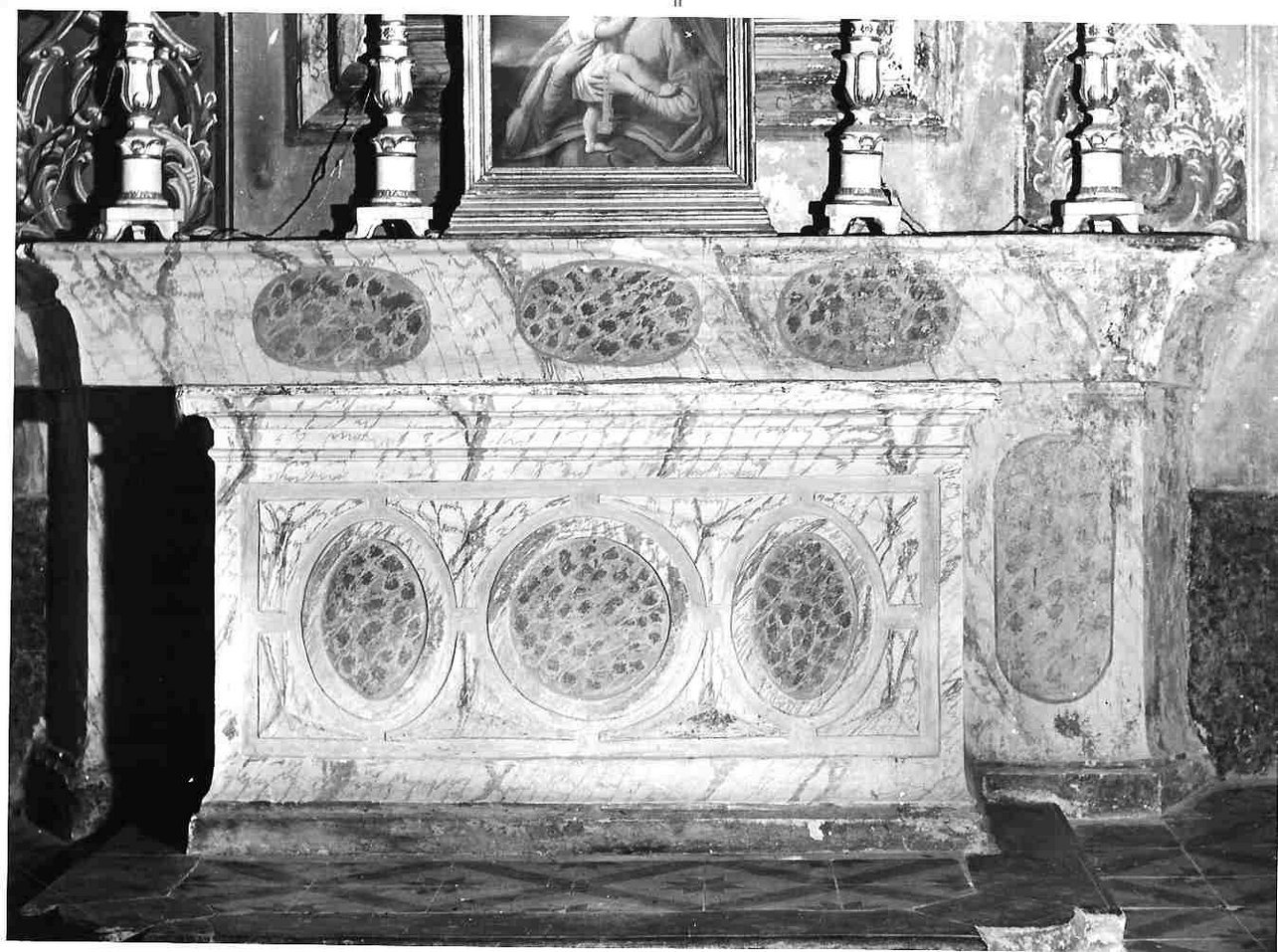 altare, elemento d'insieme - bottega ligure (sec. XVII)